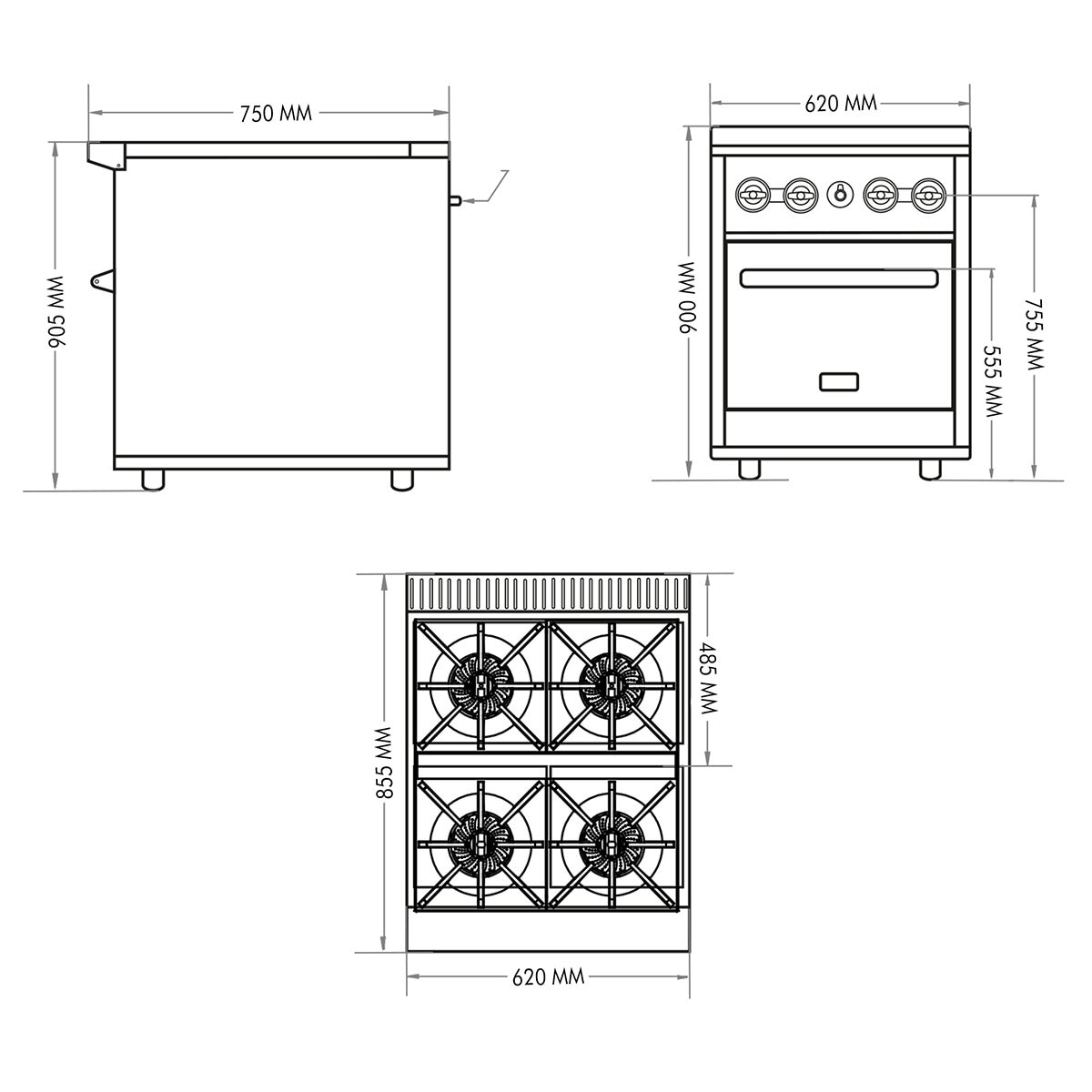 San Son Paquete de Horno y Campana Profesional