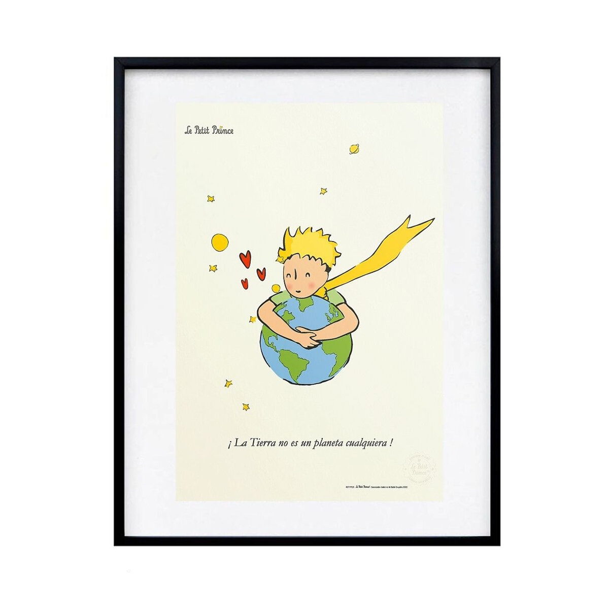 Black Is Color, Cuadro Decorativo El Principito, Enmarcado "Un Abrazo de la Tierra" Black Is Color, Cuadro Decorativo El Principito, Enmarcado "Un Abrazo de la Tierra"