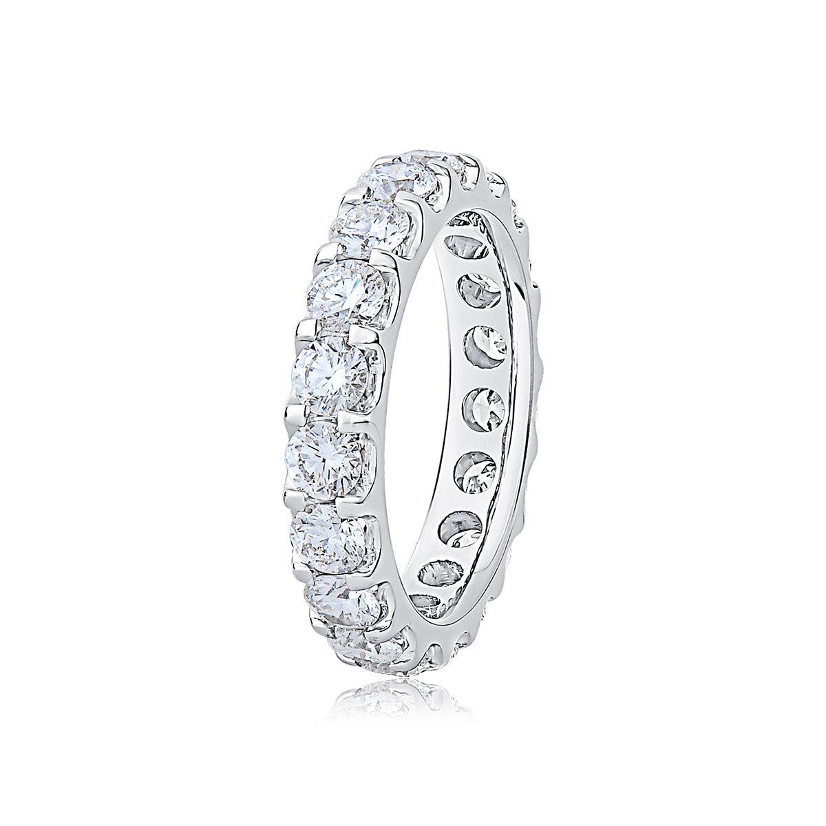 Anillo de Eternidad, 3.00ctw Diamantes, Oro Blanco de 14K