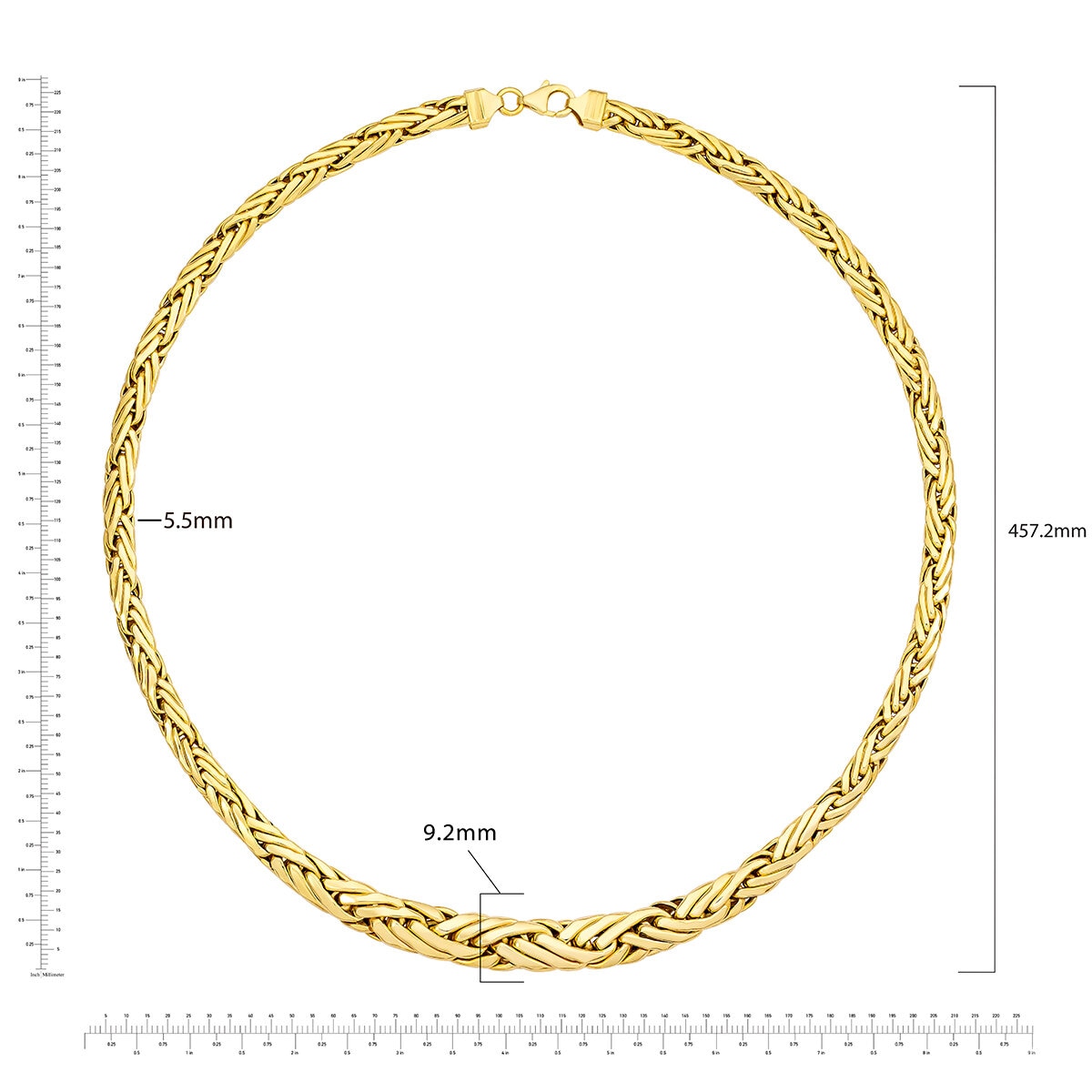 Cadena para Dama, 45.72cm, Oro Amarillo de 14K