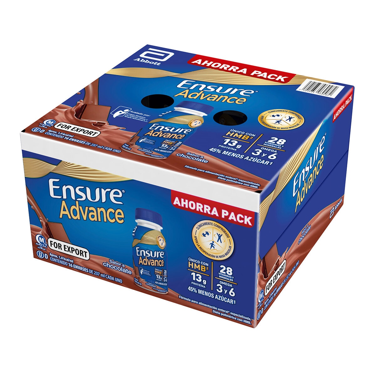 Ensure Advance Suplemento Alimenticio Sabor Chocolate 16 pzas de 237 ml Ensure Advance Suplemento Alimenticio Sabor Chocolate 16 pzas de 237 ml