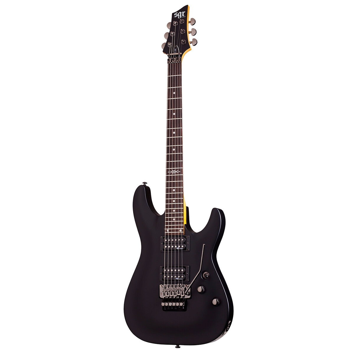 SGR By Schecter Guitarra Eléctrica C-1 FR Negro Satinado