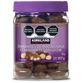 Kirkland Signature Enjambres de Macadamia y Chocolate con Leche 907g