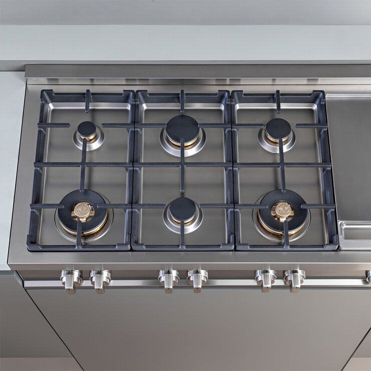 Bertazzoni Parrilla de Gas 48" 6 Quemadores y Plancha Bertazzoni Parrilla de Gas 48" 6 Quemadores y Plancha