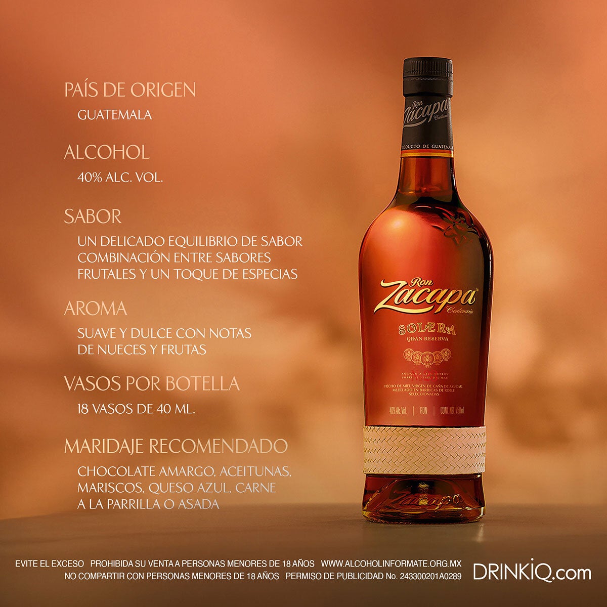 Ron Zacapa Centenario Solera Gran Reserva 750 ml Ron Zacapa Centenario Solera Gran Reserva 750 ml