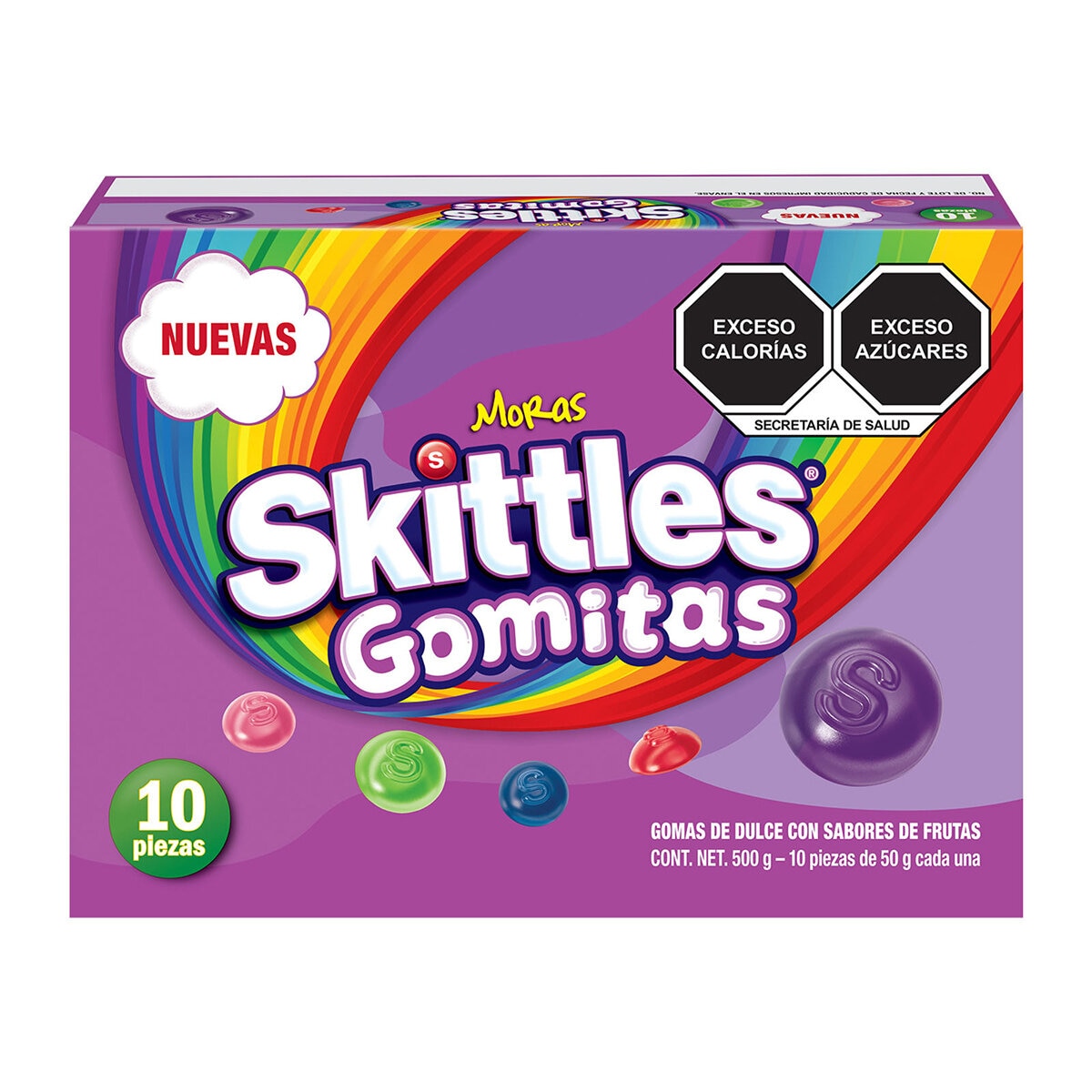Skittles Gomitas de Dulce Sabor Moras 10 pzas de 50g Skittles Gomitas de Dulce Sabor Moras 10 pzas de 50g