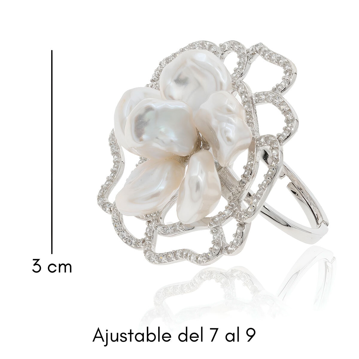 Mayfer, Anillo Ajustable en Forma de Flor