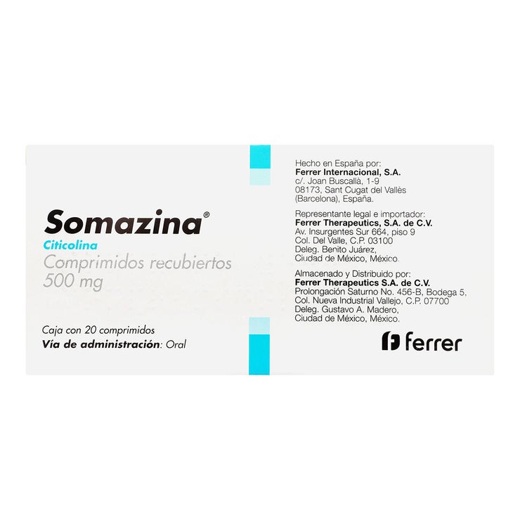Somazina 500mg 20 Comprimidos Somazina 500mg 20 Comprimidos