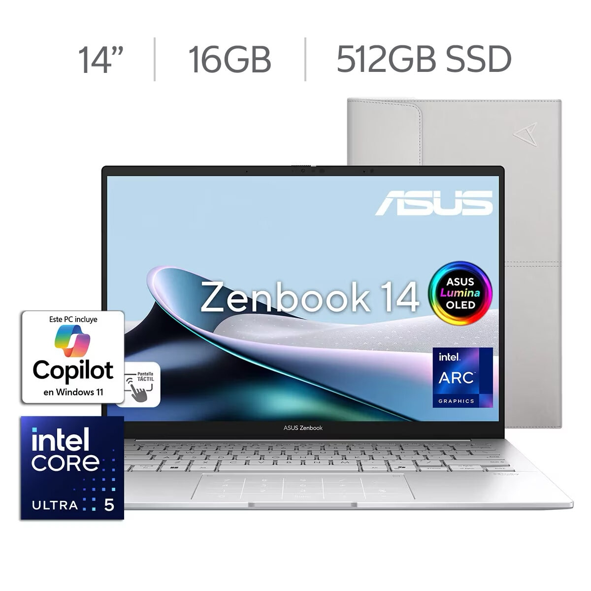 Asus Zenbook 14 14" WUXGA Oled Táctil Intel Core Ultra 5 16GB 512GB SSD Asus Zenbook 14 14" WUXGA Oled Táctil Intel Core Ultra 5 16GB 512GB SSD