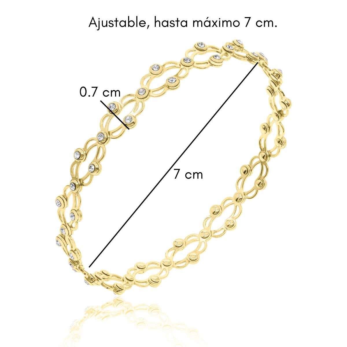 Mayfer, Anilo/Pulsera Plata .925, Color Dorado