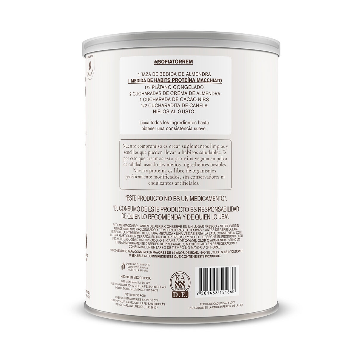 Habits by Not A Fancy Kitchen Proteína Vegetal Macciato 1.22 kg Habits by Not A Fancy Kitchen Proteína Vegetal Macciato 1.22 kg