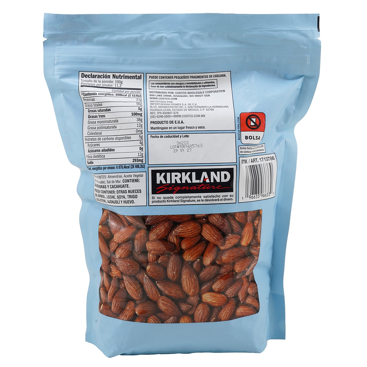 Kirkland Signature Almendras Tostadas Kirkland Signature Almendras Tostadas