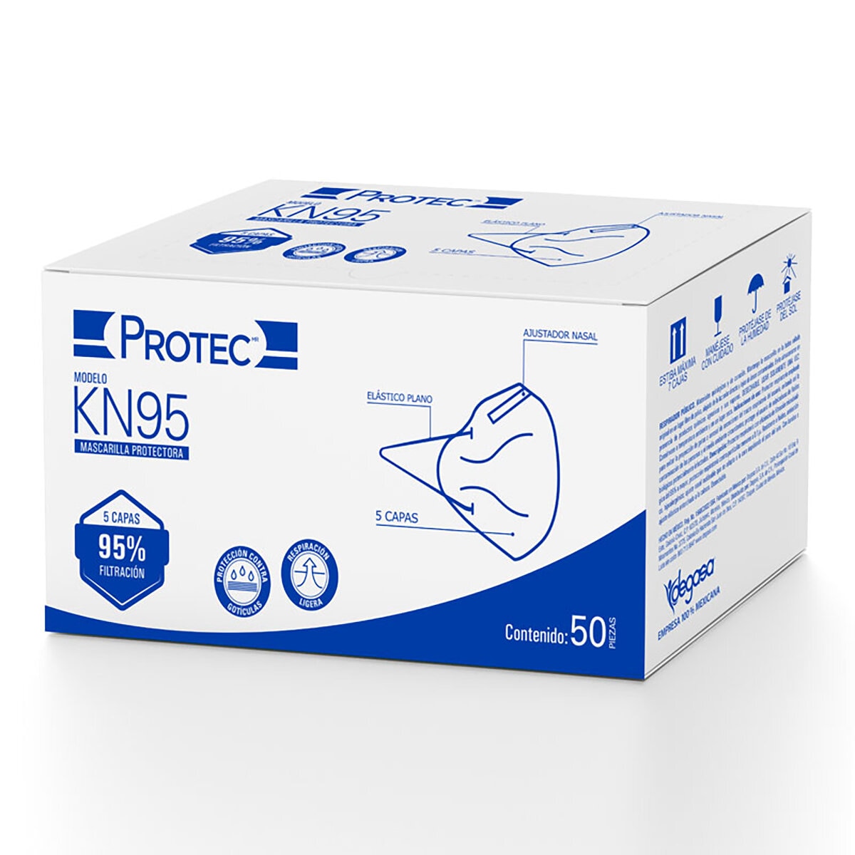 Protec Mascarilla KN95 Caja con 50 Piezas