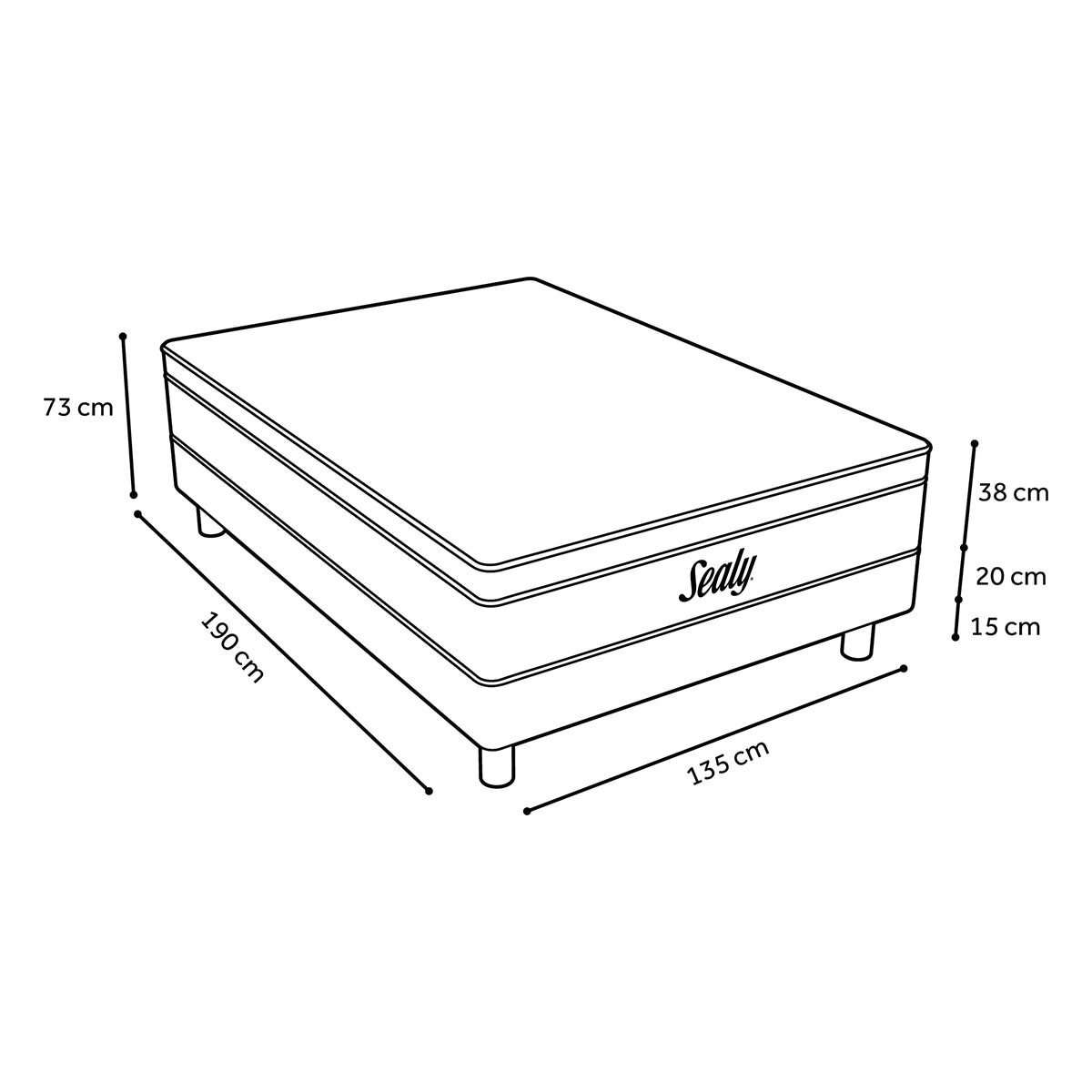 Sealy, Embody Soft Red, Colchón y Box Matrimonial Sealy, Embody Soft Red, Colchón y Box Matrimonial