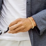 Pulsera de Eslabon Cubano, Oro Amarillo 14K Pulsera de Eslabon Cubano, Oro Amarillo 14K