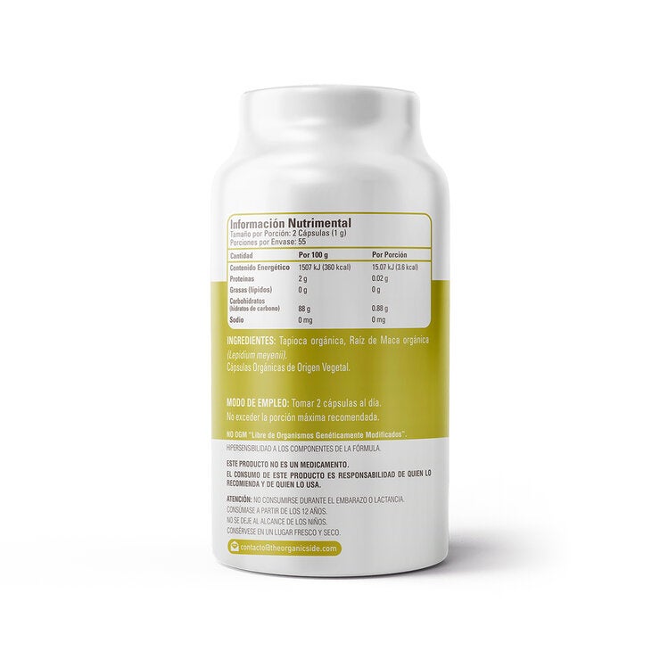 Organic Side Maca 110 Cápsulas Organic Side Maca 110 Cápsulas