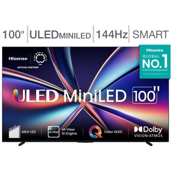 hisense pantalla 100" uled miniled fire tv