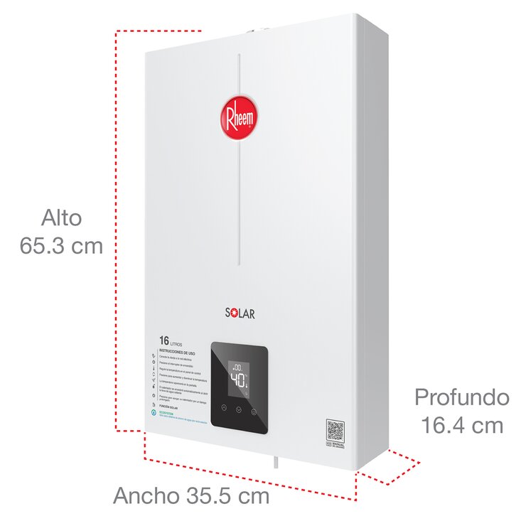 Rheem, Calentador de Agua Instantáneo16 LT- Gas LP Rheem, Calentador de Agua Instantáneo16 LT- Gas LP