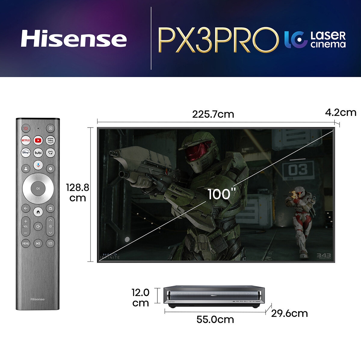 Hisense Laser TV 4K 100" Hisense Laser TV 4K 100"