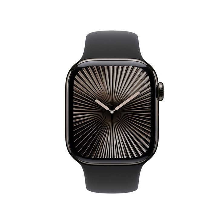 Apple Watch S10 (GPS + Cellular) Caja de Titanio Pizarra 42mm con Correa Deportiva Negro S/M Apple Watch S10 (GPS + Cellular) Caja de Titanio Pizarra 42mm con Correa Deportiva Negro S/M
