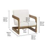 Thomasville, Silla de Tela con Base de Madera