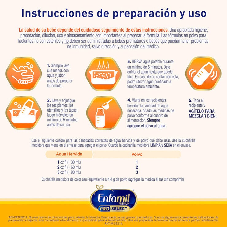 Enfamil Pro Select Etapa 1 Fórmula Infantil 0 a 12 Meses, 2 latas 900 g c/u Enfamil Pro Select Etapa 1 Fórmula Infantil 0 a 12 Meses, 2 latas 900 g c/u