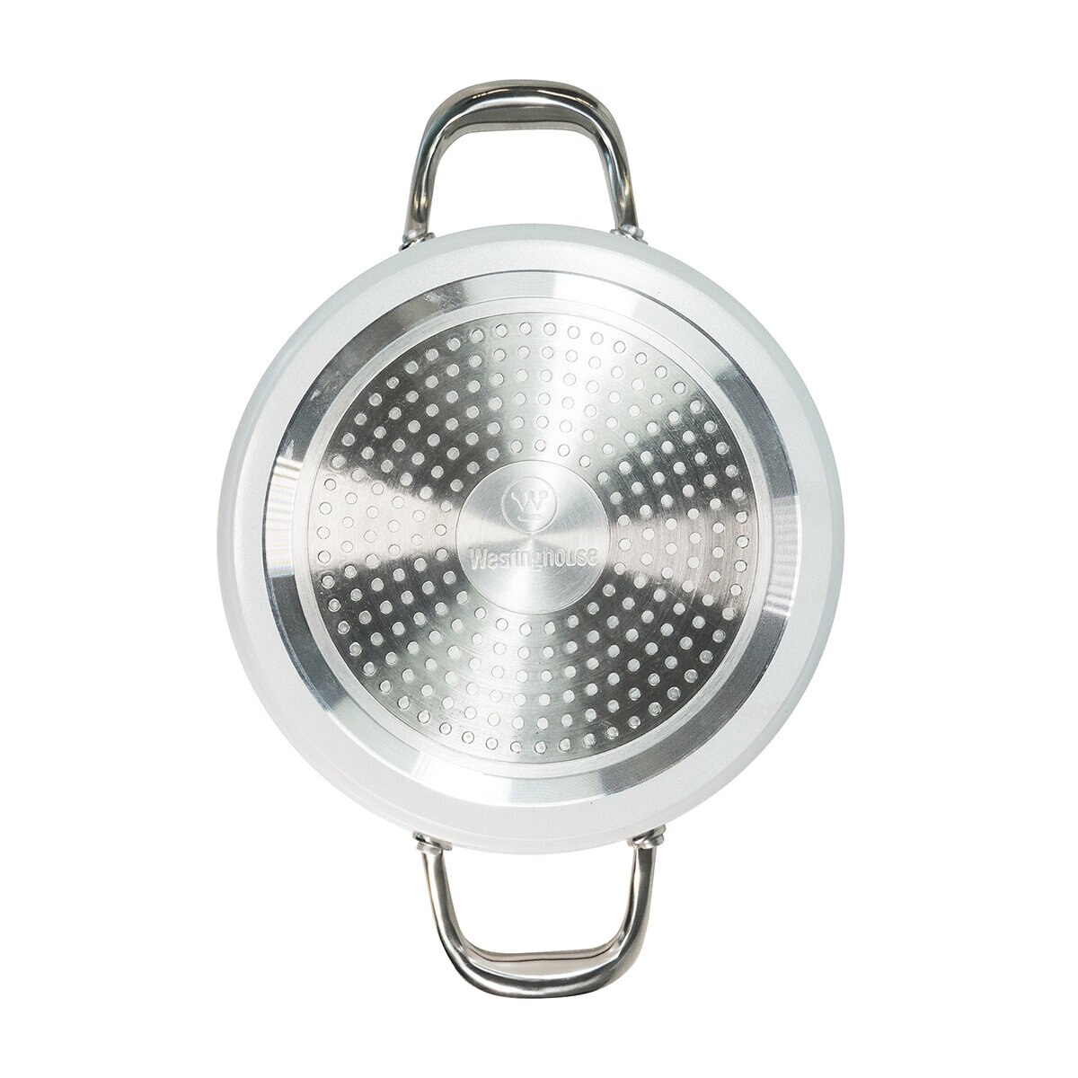 Westinghouse, Cacerola 24 cm de Cerámica Blanca, Acero Inoxidable Westinghouse, Cacerola 24 cm de Cerámica Blanca, Acero Inoxidable