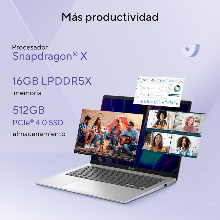 ASUS Vivobook 16 Laptop 16" Snapdragon X 16GB 512 GB SSD ASUS Vivobook 16 Laptop 16" Snapdragon X 16GB 512 GB SSD
