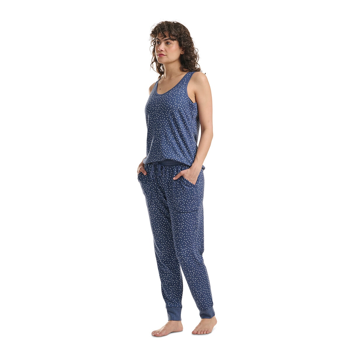 Karen Neuburger Pijama para Dama Azul Puntos Extra Grande