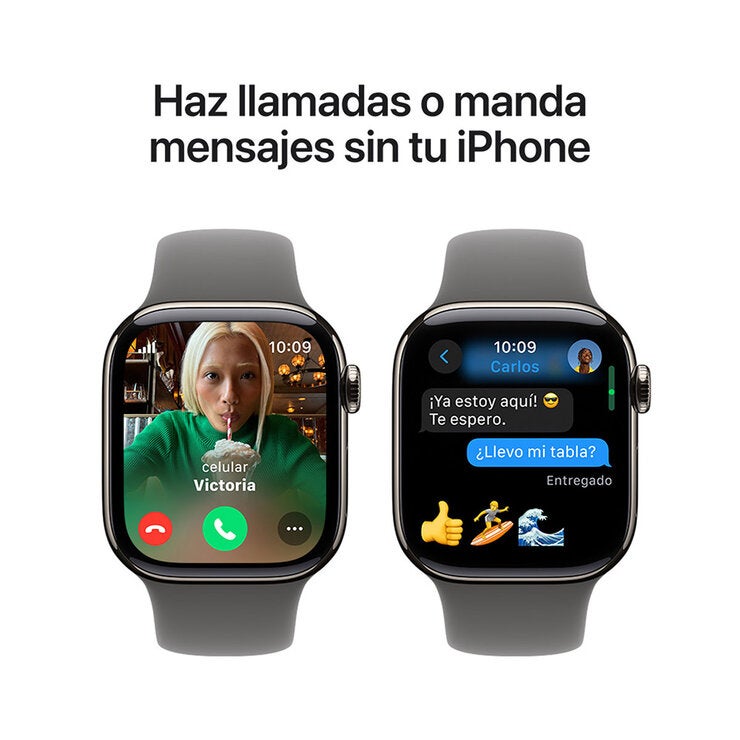 Apple Watch S10 (GPS + Cellular) Caja de Titanio Natural 42mm con Correa Deportiva Gris Piedra S/M Apple Watch S10 (GPS + Cellular) Caja de Titanio Natural 42mm con Correa Deportiva Gris Piedra S/M
