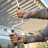 Zhengte, Pérgola de Aluminio de 3m x 6m, Color Blanco Zhengte, Pérgola de Aluminio de 3m x 6m, Color Blanco