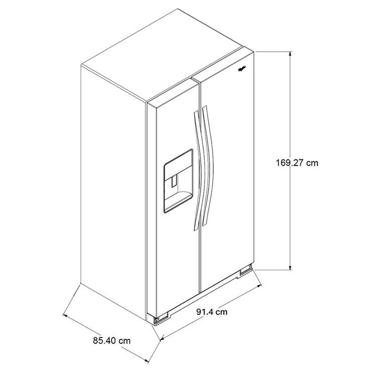 Whirlpool Refrigerador 25' Side by Side Whirlpool Refrigerador 25' Side by Side