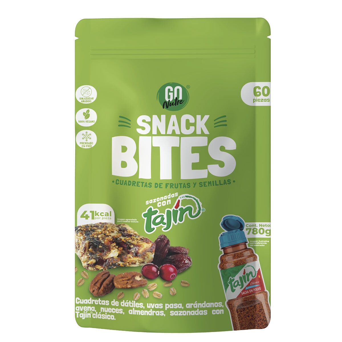 Go Nutre Snack Bites de Frutas y Semillas Sazonadas con Tajín 780 g