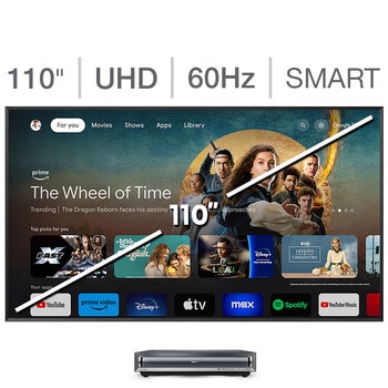 hisense laser tv 110" uhd google tv