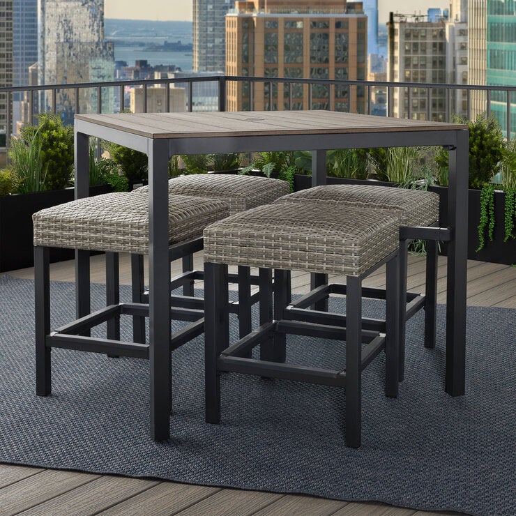 Agio, Winlock Comedor Alto para Exterior de 5 piezas Agio, Winlock Comedor Alto para Exterior de 5 piezas