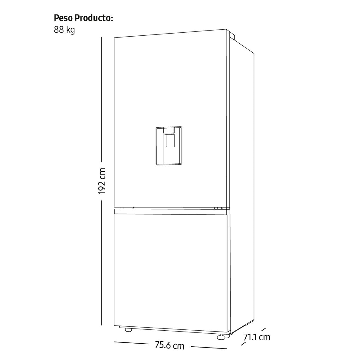 Samsung Refrigerador Bottom Mount 18'