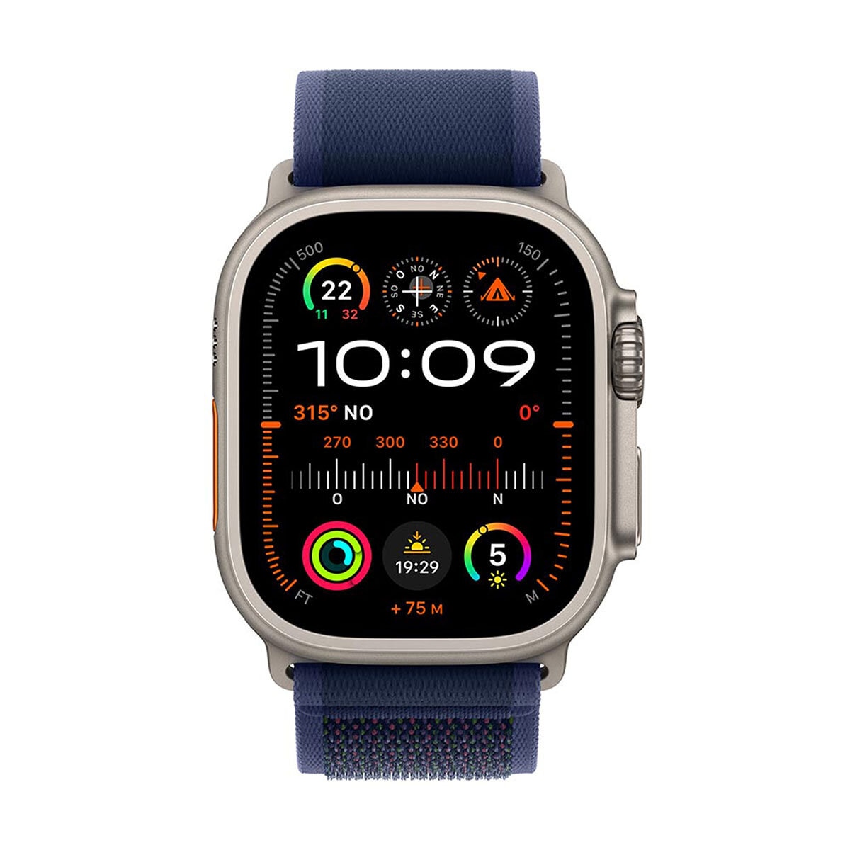 Apple Watch Ultra 2 (GPS + Cellular) Caja de titanio natural 49mm con Correa Trail Azul