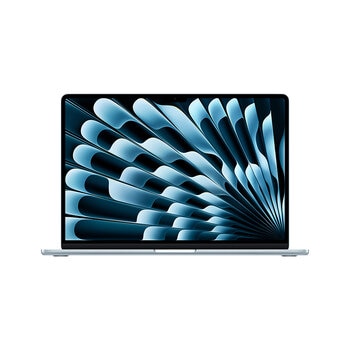 apple macbook air 15" chip m4 256gb azul cielo cpu de 10 núcleos gpu de 10 núcleos memoria unificada de 16gb