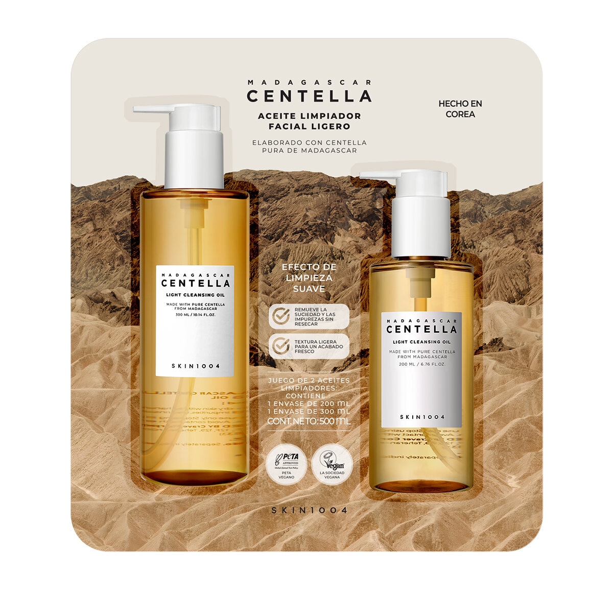 SKIN 1004 Aceite Limpiador Facial de Centella Pura de Madagascar 2 pzas SKIN 1004 Aceite Limpiador Facial de Centella Pura de Madagascar 2 pzas