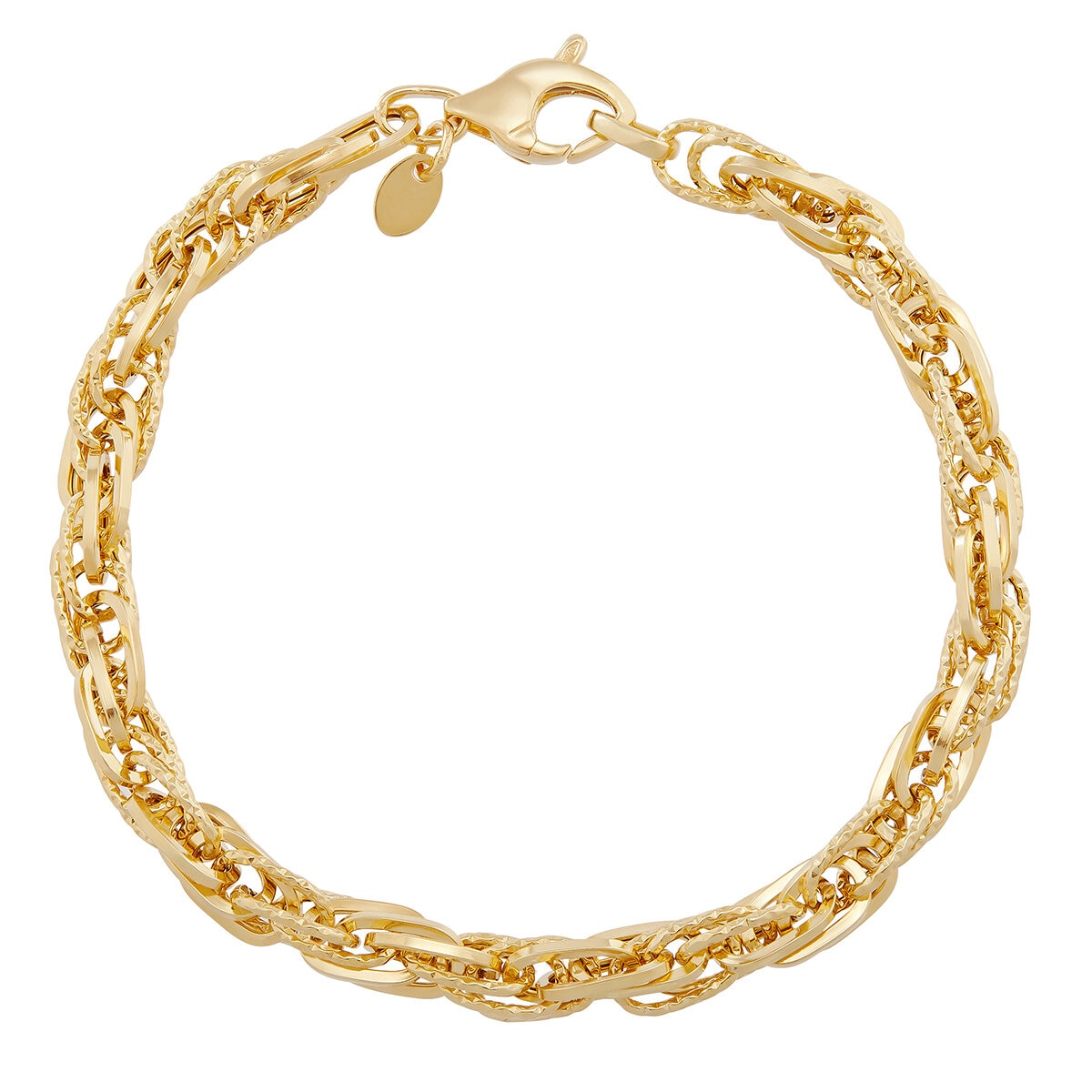 Pulsera, Oro Amarillo de 14K, 19cm