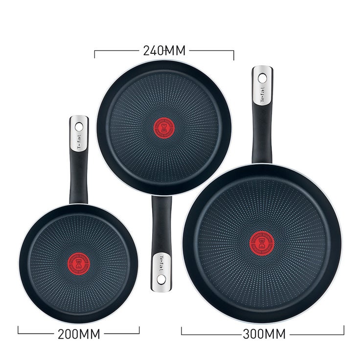 T-Fal, Juego de 3 Sartenes Hard Titanium T-Fal, Juego de 3 Sartenes Hard Titanium