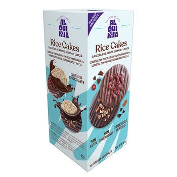 Alquimia Viva Galletas de Arroz, Quinoa y Linaza Cubiertas de Chocolate 352 g Alquimia Viva Galletas de Arroz, Quinoa y Linaza Cubiertas de Chocolate 352 g