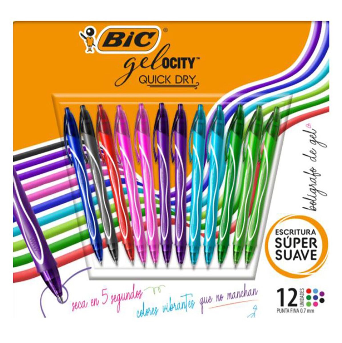 Bic, Bolígrafos Tinta Gel 12 Piezas, Varios Modelos Bic, Bolígrafos Tinta Gel 12 Piezas, Varios Modelos