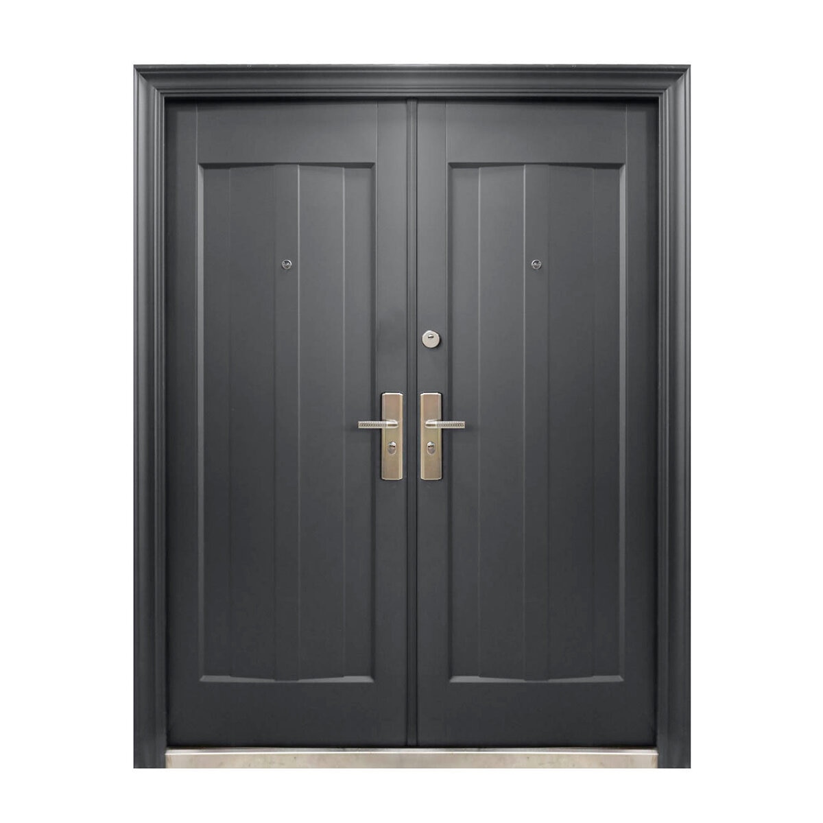 International Door Supply, Puerta de Seguridad Sofia Doble Gris Oxford