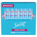 Antitranspirante Secret Cherry Blossom Gel Invisible 6 pzas de 45 g c/u