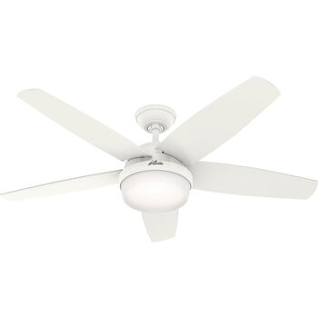 hunter, ventilador 52" avia blanco mate