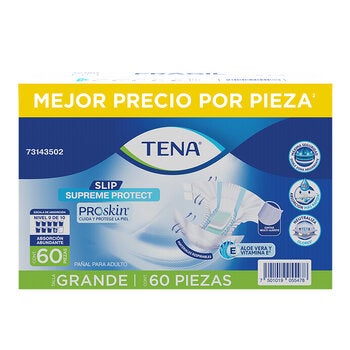 Tena Slip Supreme Ropa Interior Desechable Grande 60 pzas Tena Slip Supreme Ropa Interior Desechable Grande 60 pzas