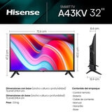 Hisense Pantalla 32" HD Smart TV