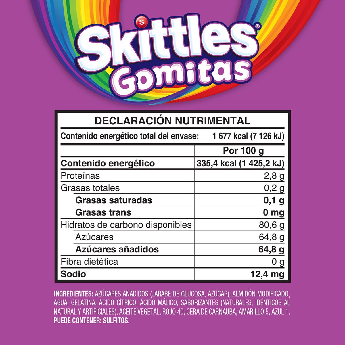 Skittles Gomitas de Dulce Sabor Moras 10 pzas de 50g Skittles Gomitas de Dulce Sabor Moras 10 pzas de 50g