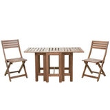 Alltrade, Set Bistro de Madera de Acacia plegable, 3 piezas Alltrade, Set Bistro de Madera de Acacia plegable, 3 piezas